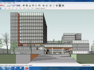 Sketchup Office building OFF2 Free 3D model