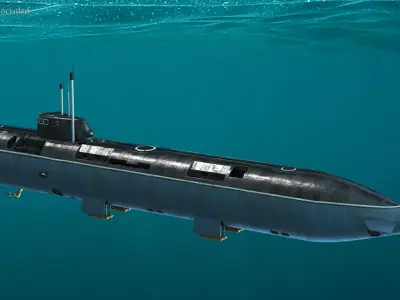Deep-Sea Nuclear Submarine Losharik 3D model