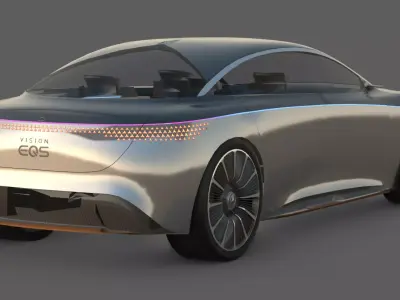 2019 Mercedes-Benz Vision EQS Concept 3D Model  The Future Low-poly 3D model
