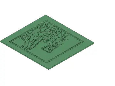 Dragon Head Wall Art Mold for Casting Stylized Fantasy Decor 3D model
