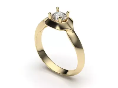 solitaire with ring sizes  8 part S106 3D print model