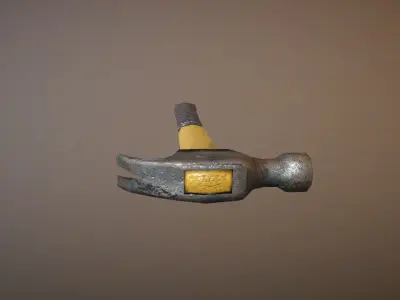 Hammer Low-poly 3D model 33