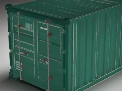 Green container 1 3D model