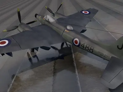 DeHavilland SeaHornet NF-21 3D model