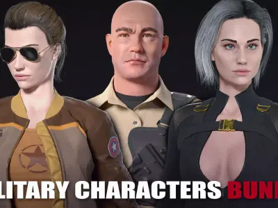 Military Characters Bundle 3D Model Pack