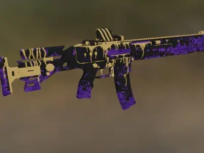 weapon gun 2 Low-poly 3D model