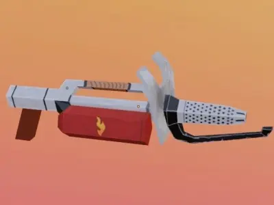 Weapon pack for mobile game Low-poly 3D model
