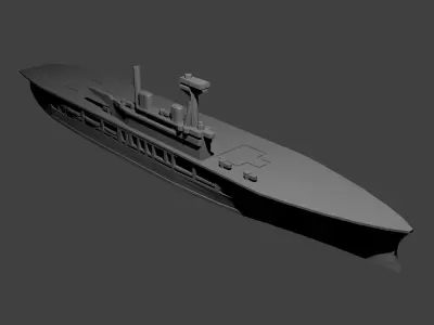 British Aircraft Carrier Eagle Free 3D print model