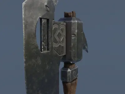 Low-poly axe Low-poly 3D model purchase