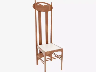 Mackintosh - Argyle High Back Chair 3D model
