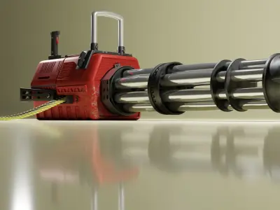Gutling minigun 3D model
