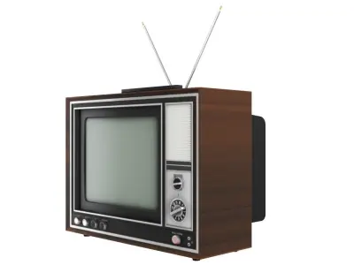 Old color TV 3D model
