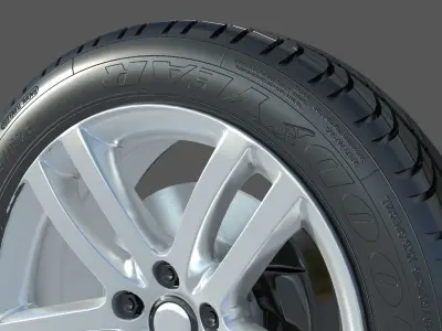wheel Rim Tire 3 3D model