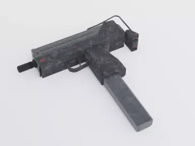 MAC-10 SMG Low-poly 3D model Low-poly 3D model