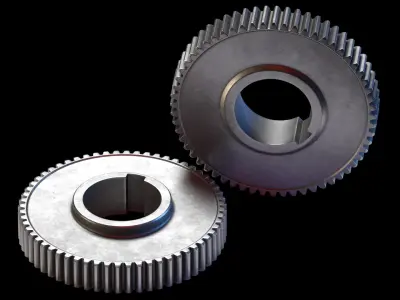 15 Gears Set 3D model