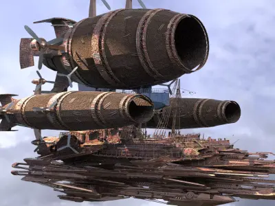 Desert Raider Airship 3D model