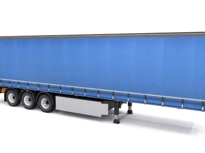 Semi Trailer Curtainsider 2 3D model