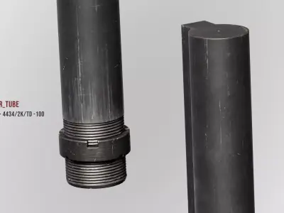 AR15 M4A1 Modular Buffer Tube Customizable Low-poly 3D model