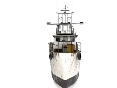 Old Vessel Ship  Low-poly 3D model