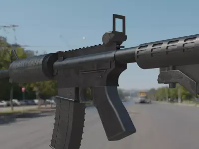 Colt M4  Free low-poly 3D model