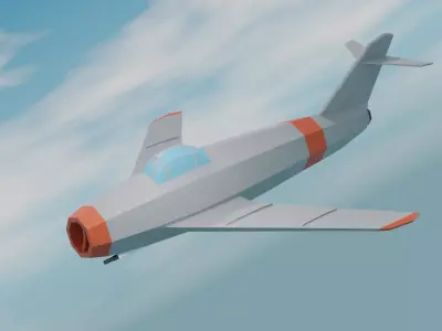 MIG airplane lowpoly Free 3D model