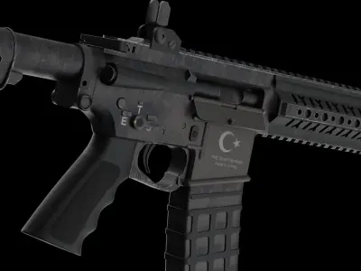 Asssault Rifle - MPT-55 3D Low Poly - Realistic - Game Ready 3D model