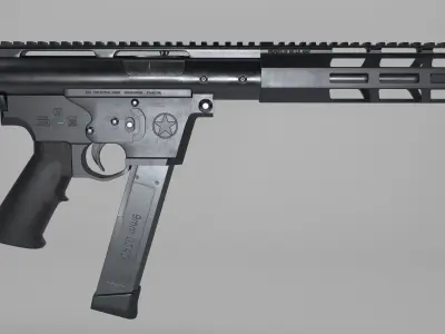 TEC-9 Low-poly 3D model
