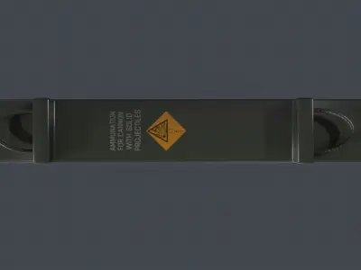 Ammo box tank shell 120mm Low-poly 3D model