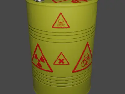 Barrel for fuel Free low-poly 3D model