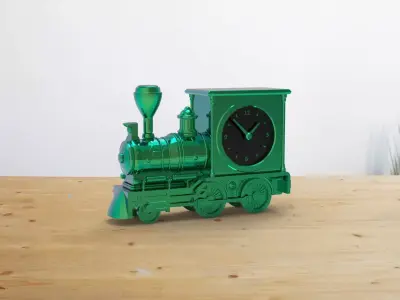 Train desk clock 3D print model