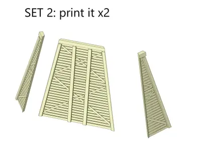 Temporary road bridge 1-87 FDM 3D print model