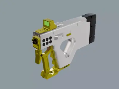 SCI-FI GUN Free low-poly 3D model 2