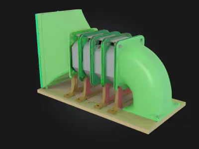Turbine Array Design  Engineered Precision for Power  3D model