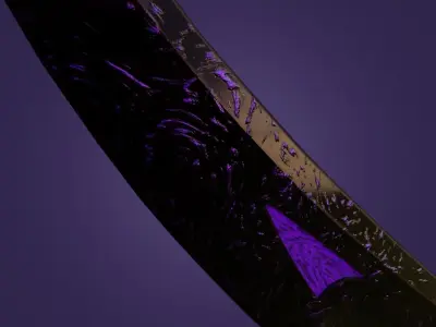 Obsidian dagger of darkness PBR Low-poly 3D model