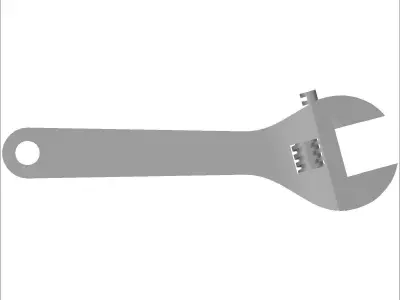 Wrench ajustable 6 inch 3D model