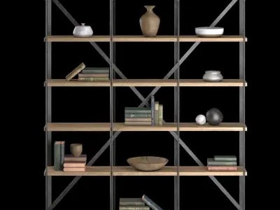 Old Oak Triple Rack 3D model