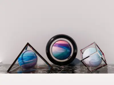 Planet Art Installation Sculpture 3D model