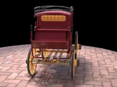 Horse Drawn Carriage 3D model