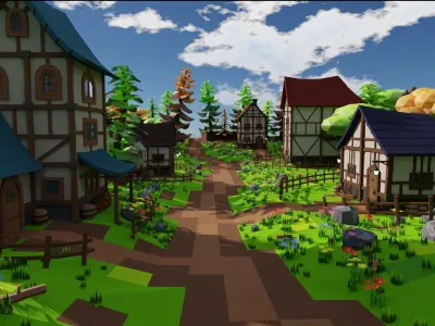Medieval Town 3D model
