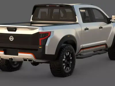 2016 Nissan Titan Warrior Concept 3D Model  The  Off-Road Beast Low-poly 3D model