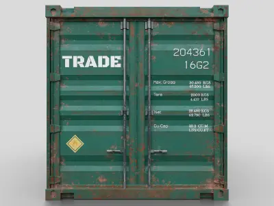 Container shipping Low-poly 3D model order
