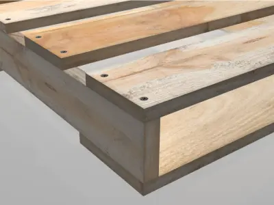 Wood Pallet low poly Low-poly 3D model