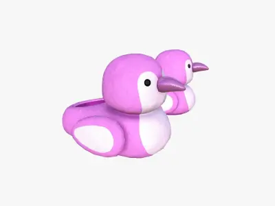 Slippers J03 Pink Bird - Costume Character Design Low-poly 3D model