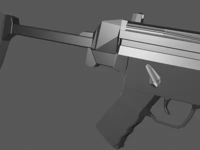 Mp5-LowPoly gun Free low-poly 3D model