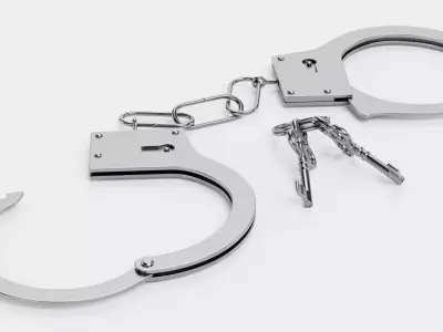 Handcuffs with Keys - Realistic Metal Restraint Set 3D model