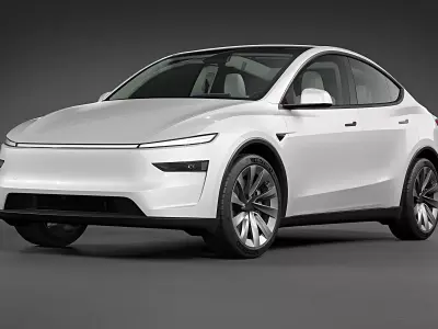 2025 Tesla Model Y Pearl White 3D model
