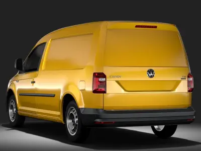 VW Caddy Panel Van L2 2017 3D model