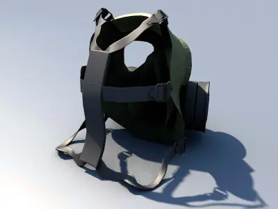 Gas Mask  Low-poly 3D model purchase