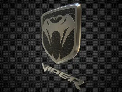 viper logo 3D model Polygon mesh