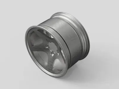 red wheels Rims auto moto garage  3D model